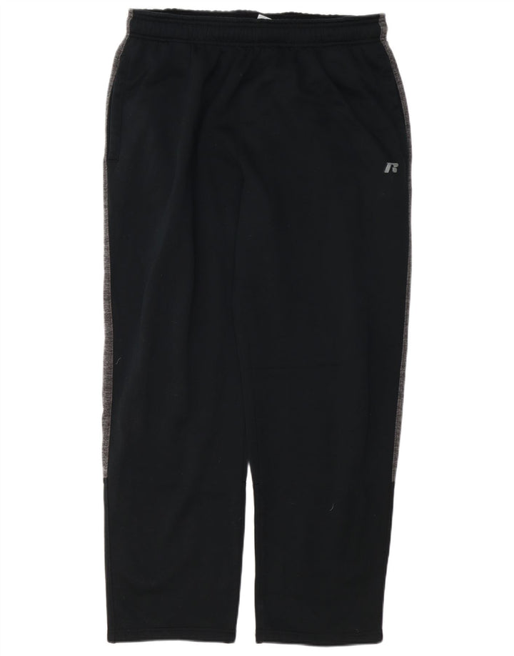 RUSSELL ATHLETIC Pantaloni de trening pentru bărbați, mari, negru, poliester bloc de culoare