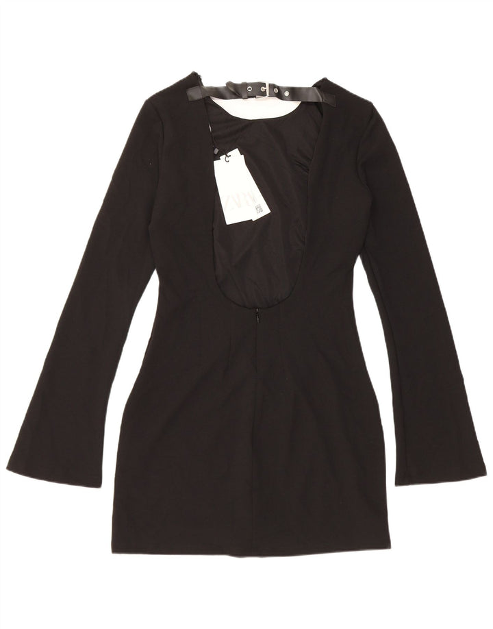 Rochie teacă cu mânecă lungă pentru femei Zara UK 12 Poliester mediu negru