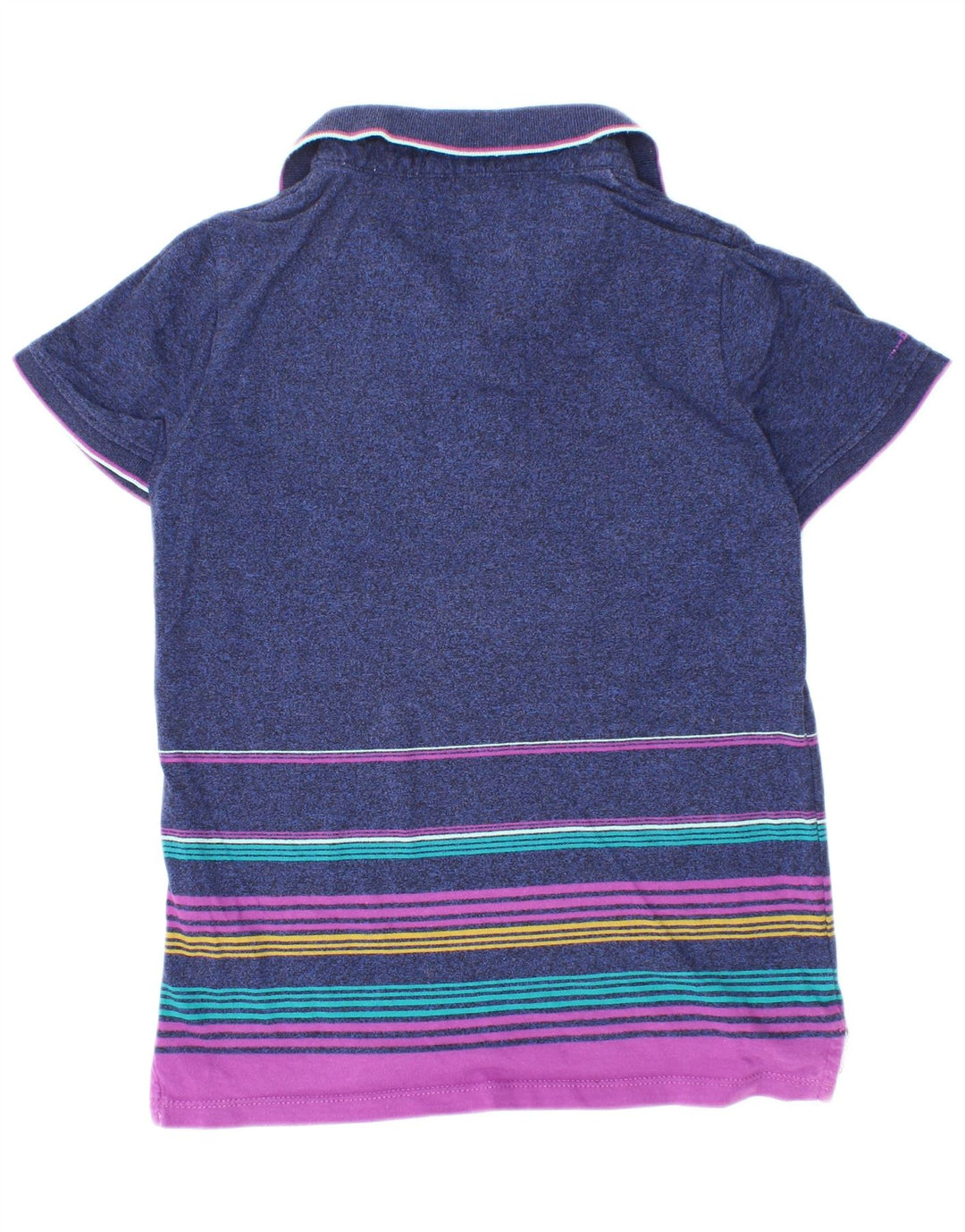 Tricou polo Ted Baker pentru baieti 7-8 ani, bumbac cu dungi bleumarin