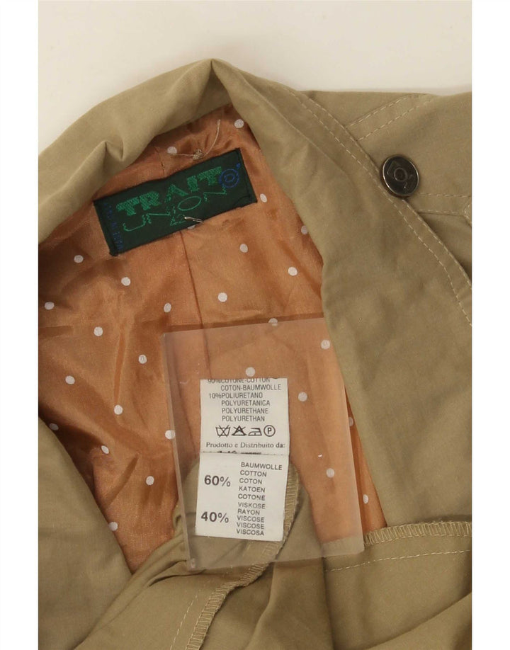 Trenci pentru damă vintage, cu ajustare largă, IT 42 bumbac kaki mediu