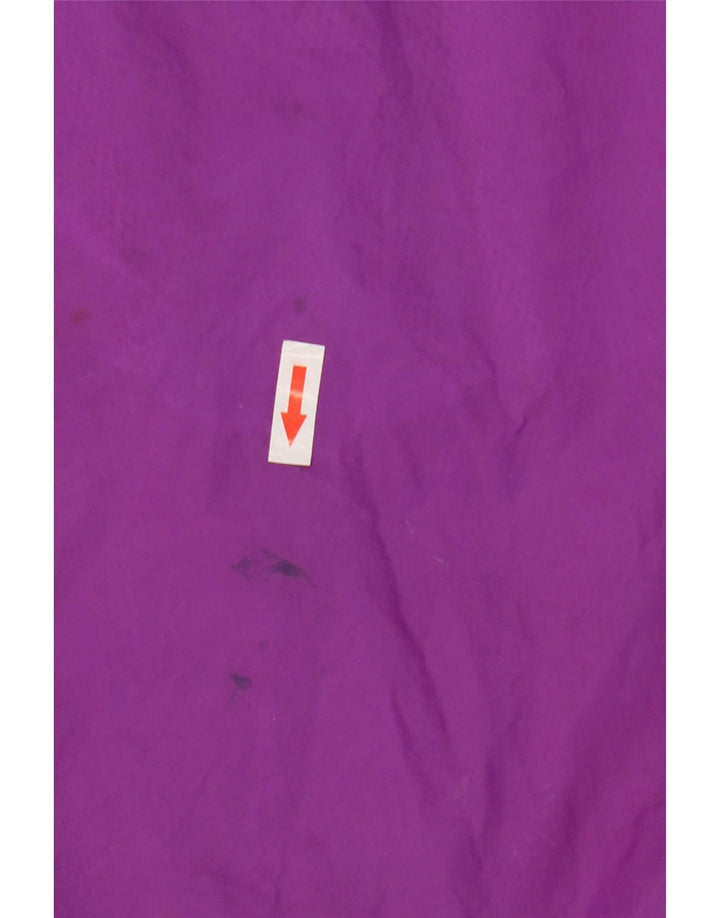 Vintage Mens Pullover Rain Jacket UK 44 2XL Purple Colourblock Polyamide