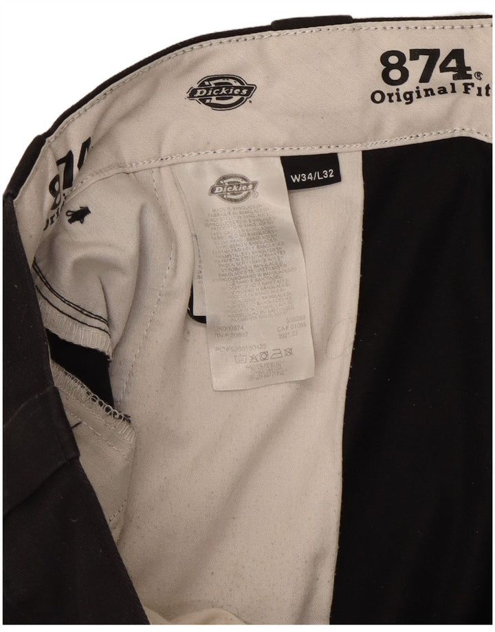 Pantaloni chino drepți pentru bărbați Dickies 874 Original Fit L34 L32 negru