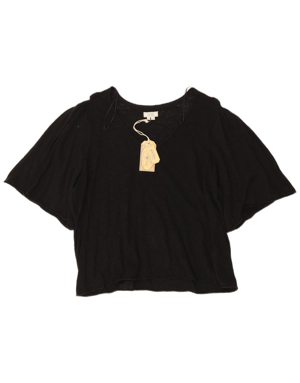 Bluză pentru femei Fat Face UK 18 XL, bumbac negru