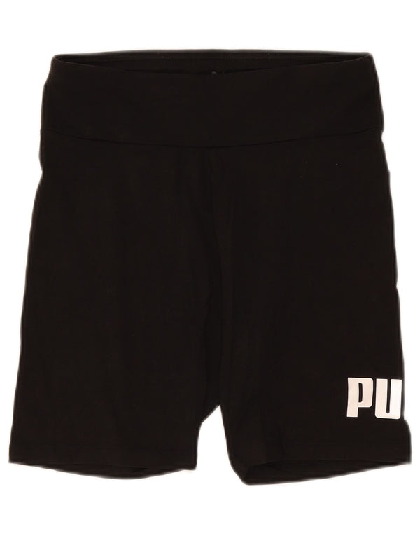 Pantaloni scurti sport grafic Puma pentru femei UK 12 Medium Black