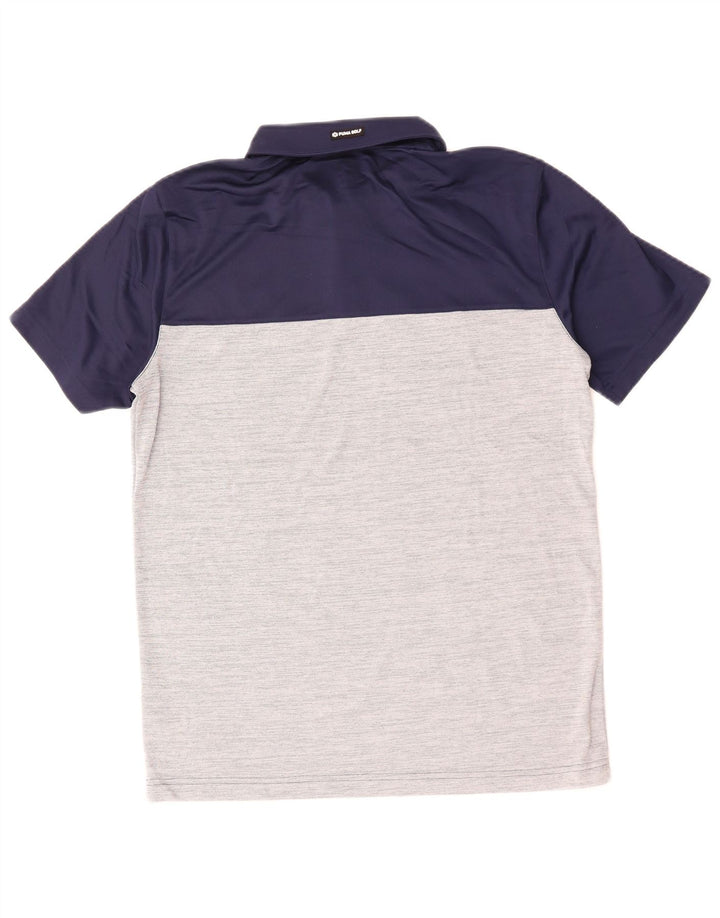 Tricou polo pentru bărbați PUMA, mare, albastru, poliester color bloc