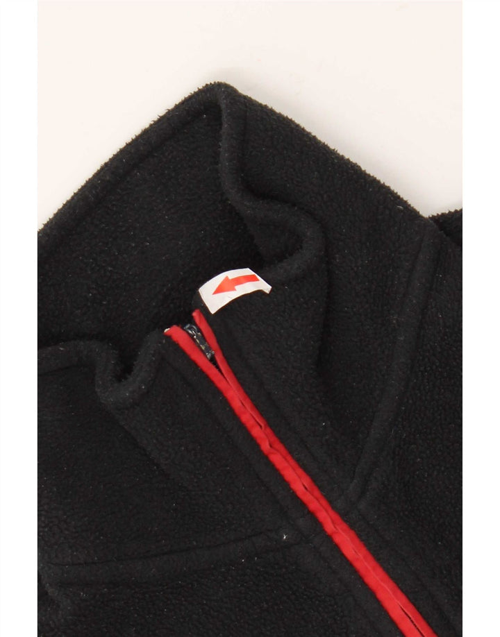 Pulover K-Way pentru bărbați, cu fermoar și gât, cu dungi, negru, mediu