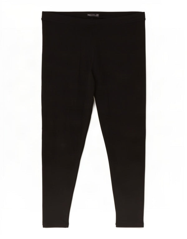 Leggings pentru femei Marks & Spencer UK 20 2XL bumbac negru