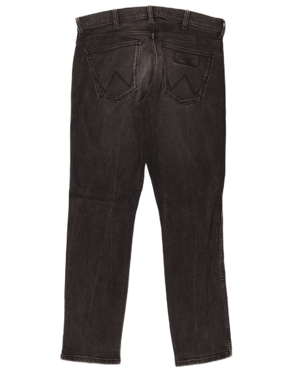 Blugi pentru bărbați Wrangler Larston Slim W33 L32, bumbac negru