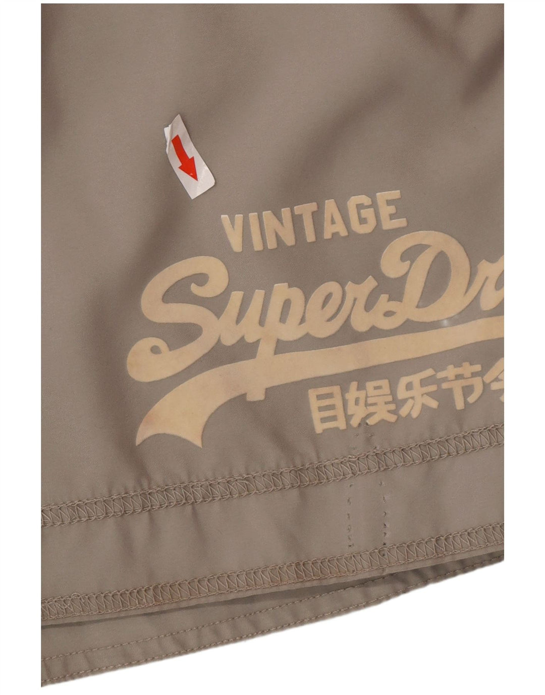 Pantaloni scurți de înot grafic Superdry pentru bărbați, poliester mediu gri