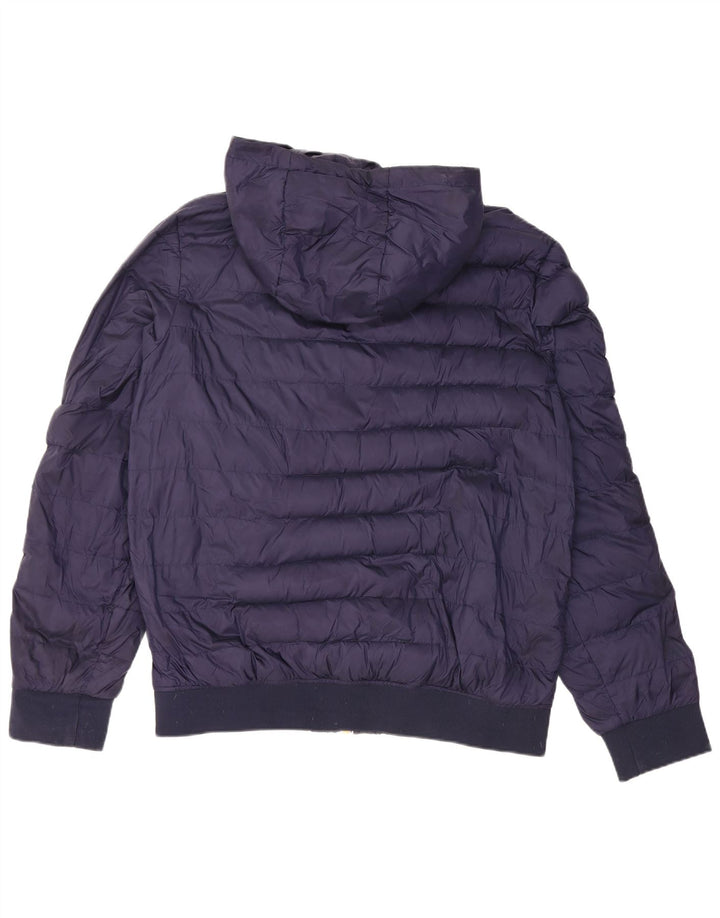 Jachetă căptușită cu glugă pentru bărbați Ellesse UK 40 mare nailon bleumarin