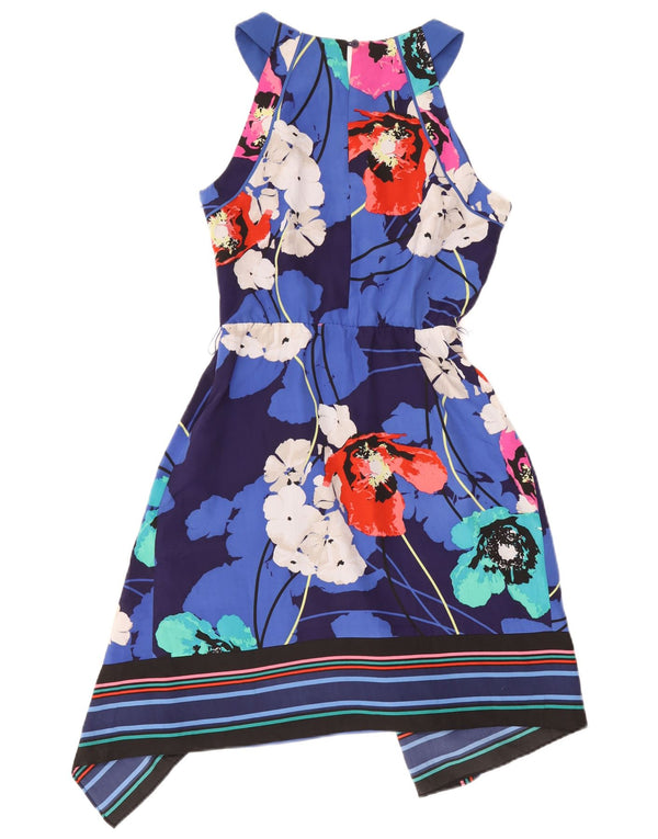 Rochie asimetrică fără mâneci pentru femei Coast UK 12 Medium Blue Floral