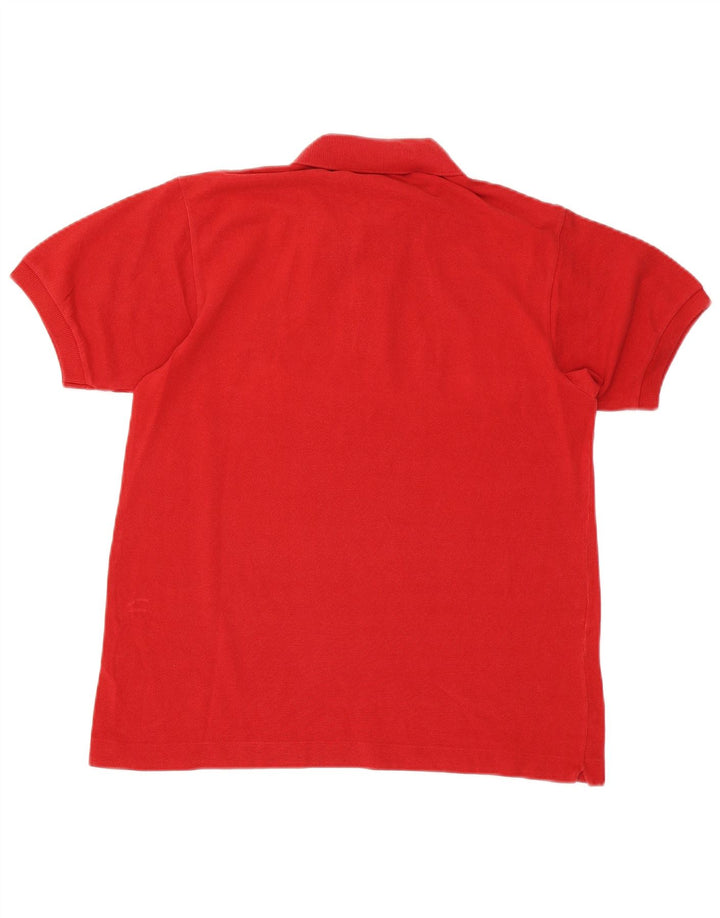 Tricou polo Lacoste pentru bărbați, mărimea 4, bumbac roșu mediu