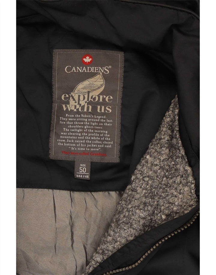 Palton căptușit cu glugă pentru femei Canadiens IT 50 XL poliester negru