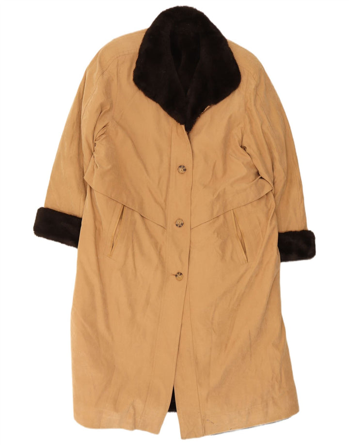 Trench pentru femei Sherpa Vintage UK 12 Poliester Bej Mediu