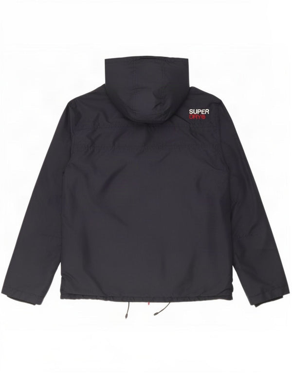 Jachetă de vânt cu glugă Superdry pentru bărbați UK 42 XL bleumarin poliester