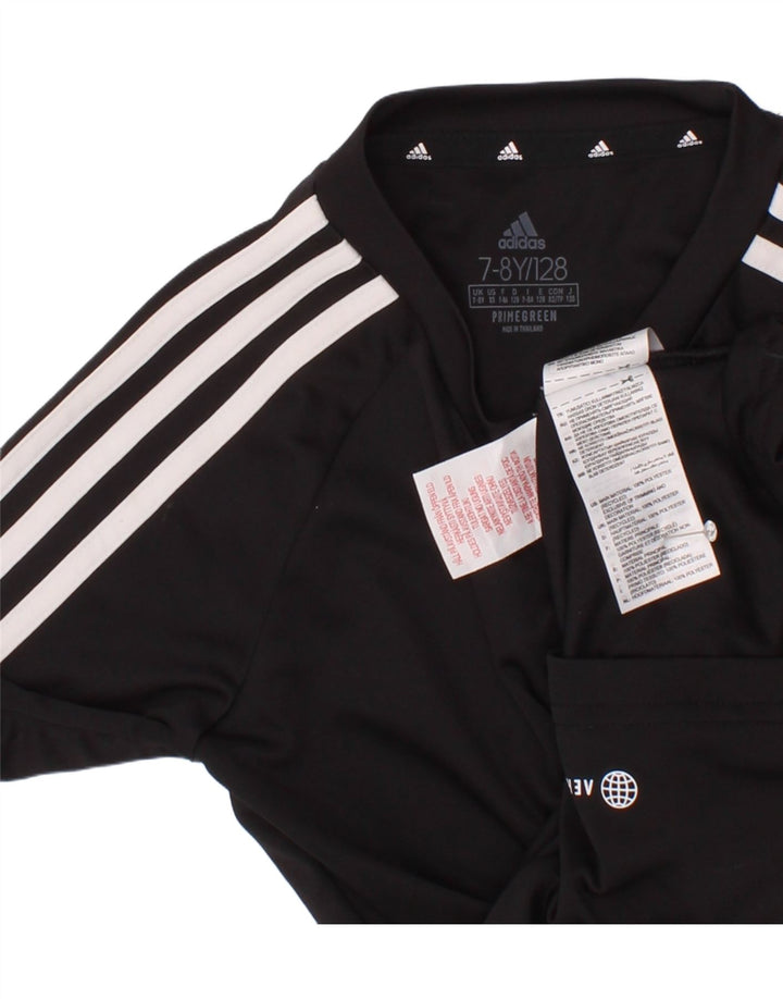 Tricou Adidas Aeroready pentru baieti Top 7-8 ani poliester negru