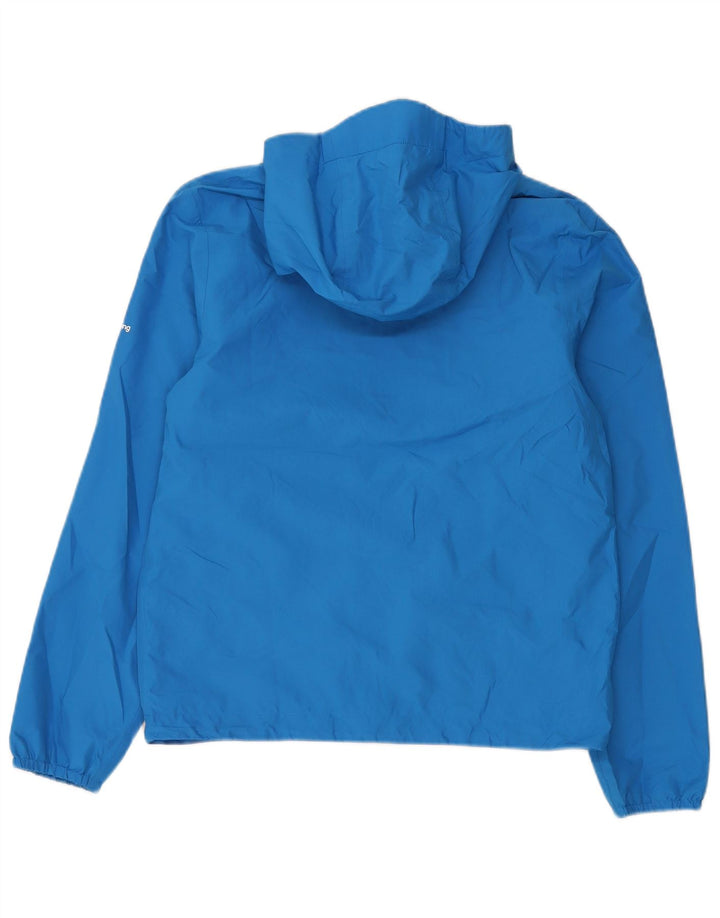 Jachetă de ploaie cu glugă grafică Adidas pentru bărbați UK 34 XS poliester albastru