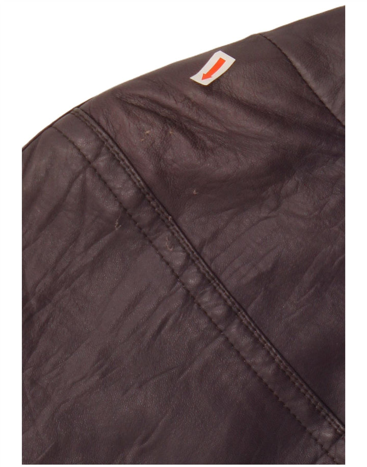 Palton din piele pentru femei VINTAGE EU 48 2XL piele mov