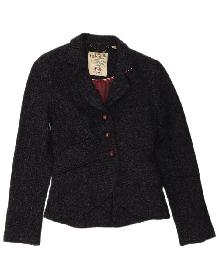 Sacou Jack Wills pentru fete, cu 3 nasturi, 11-12 ani, lână gri