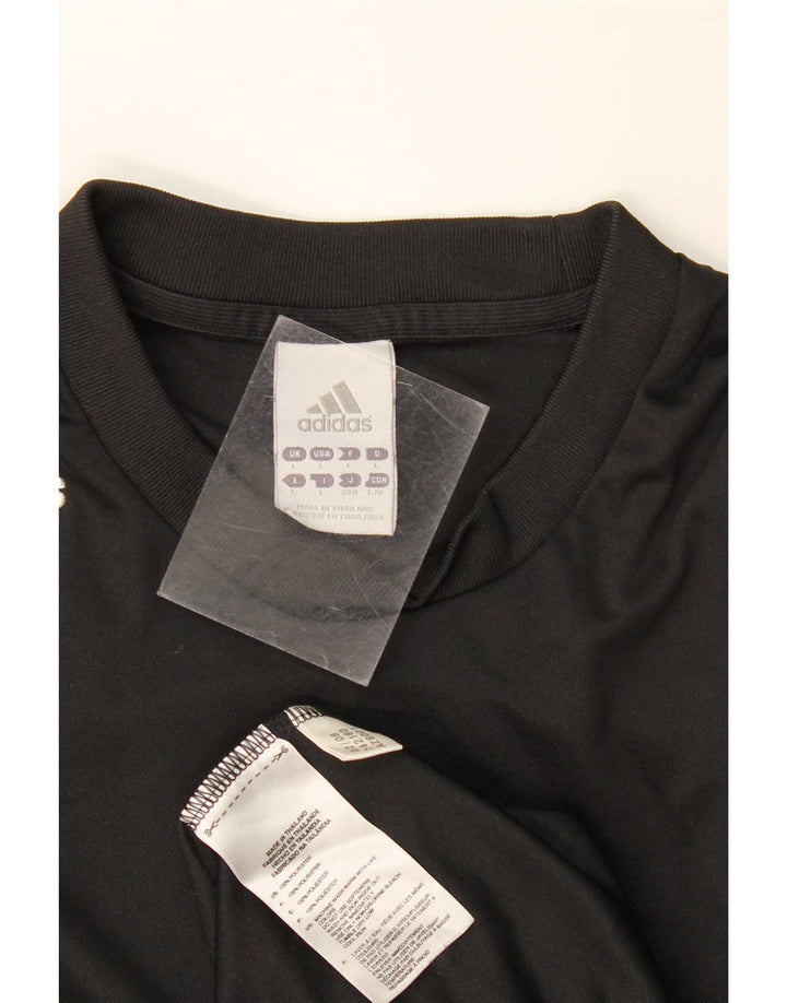 Tricou Adidas Climalite pentru bărbați Top mare din poliester negru