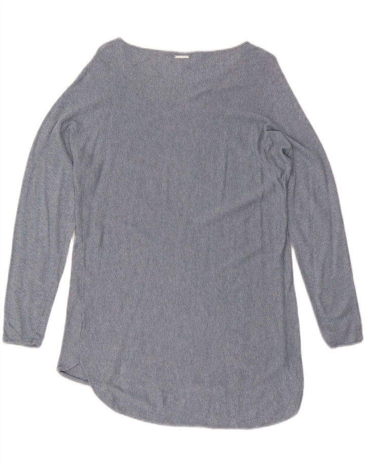 MICHAEL KORS Pulover cu gât de barcă pentru femei UK 14 Medium Blue