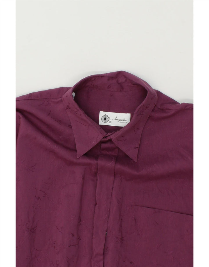 VINTAGE Mens Shirt Large Purple Paisley Viscose Vintage Vintage and Second-Hand Vintage from Messina Hembry 