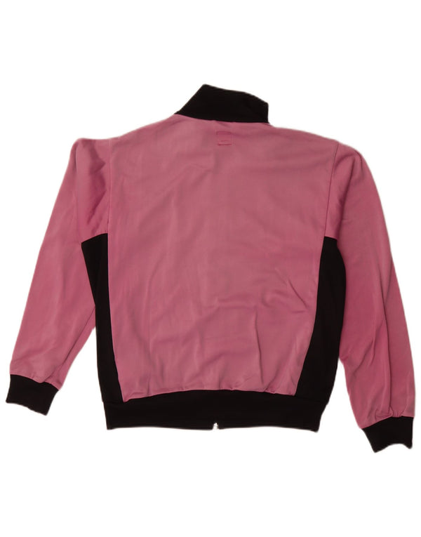 Adidas Womens Tracksuit Top Jacket EU 40 Medium Pink Colourblock Polyamide