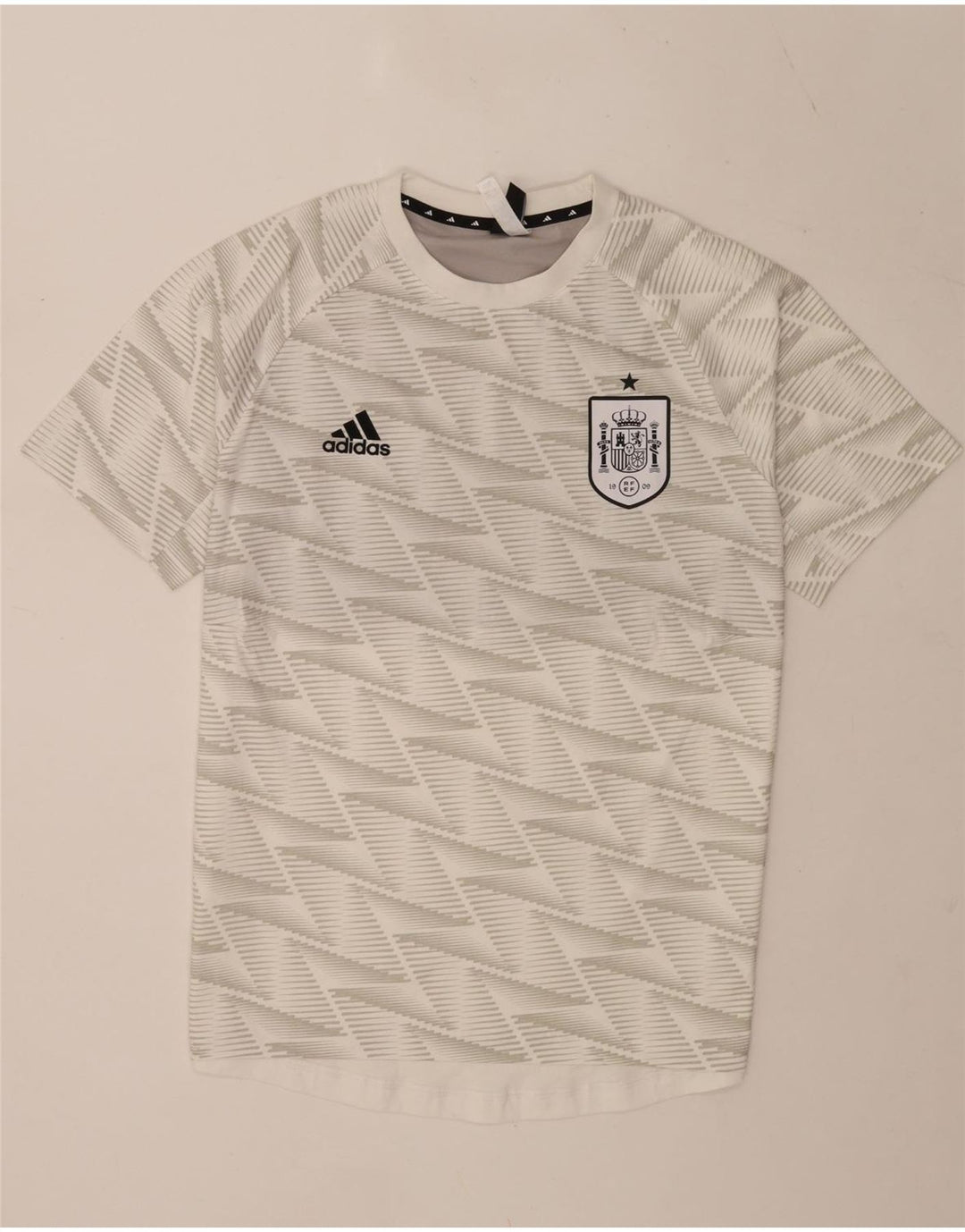 Tricou Bărbați Adidas Top Mediu Alb Geometric Bumbac