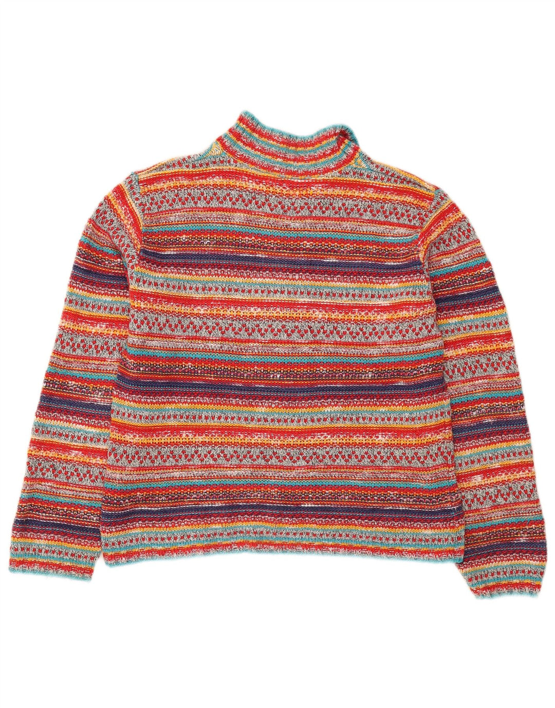 Wit Boy Pulover Crop Cardigan pentru Femei UK 12 Mediu Multicolore în dungi