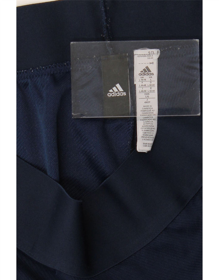 Pantaloni de trening Adidas pentru femei Marea Britanie 16/18 Poliester mare bleumarin