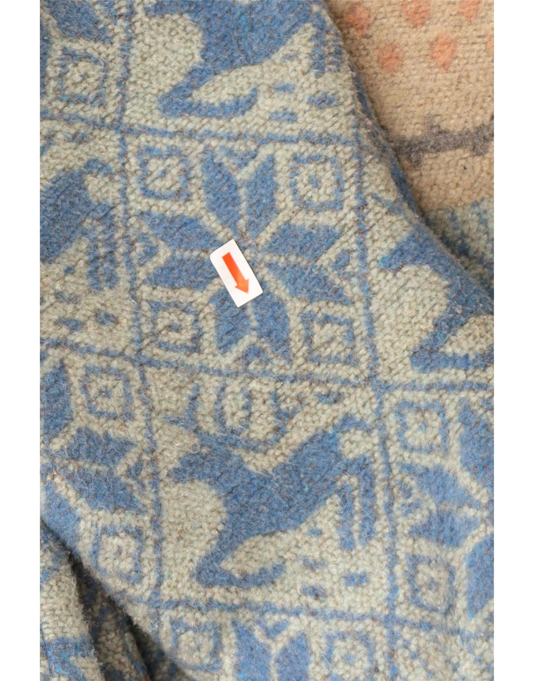 VINTAGE Jachetă de vânt pentru femei, cu ajustare largă, UK 16, mare, albastră Fair Isle