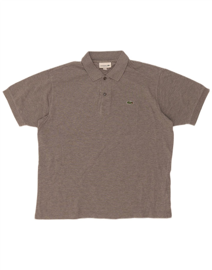 Tricou polo Lacoste Classic Fit pentru bărbați, mărimea 7, mare, gri bumbac