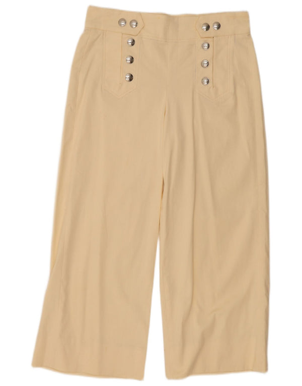 Pantaloni tăiați pentru femei Studio cu picioare largi Zara Mediu L28 L24 Alb cadru