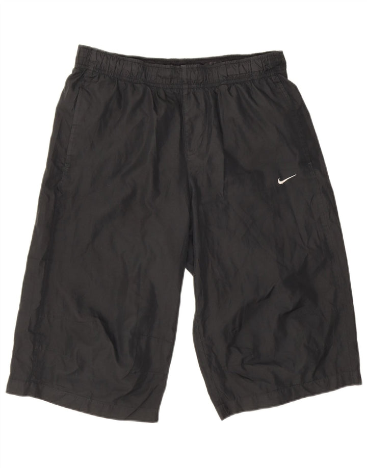 Bermude sport pentru bărbați Nike, poliester mediu negru
