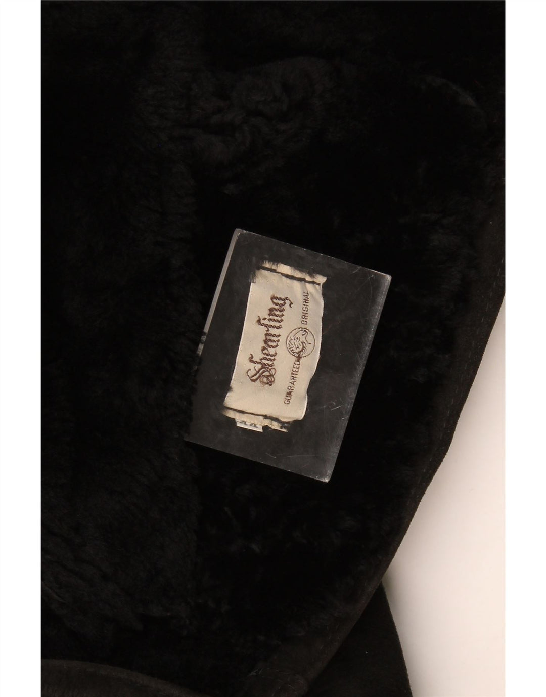 Jachetă vintage oversized din shearling pentru femei IT 44 Medium Black Shearling