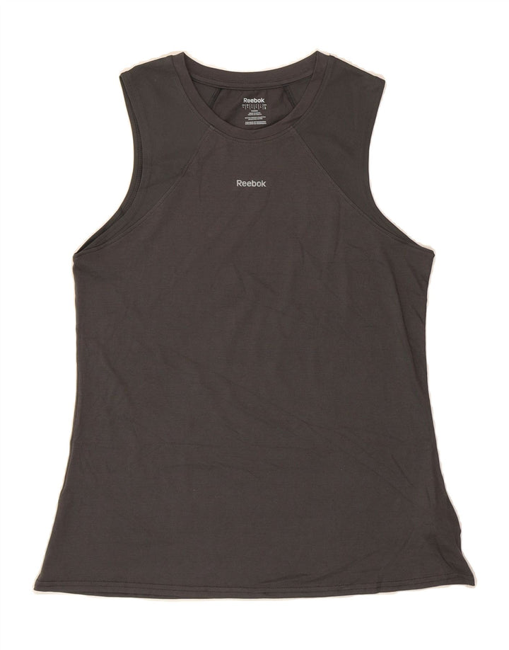 REEBOK Womens Vest Top UK 14 Large Grey Polyester Vintage Reebok and Second-Hand Reebok from Messina Hembry 