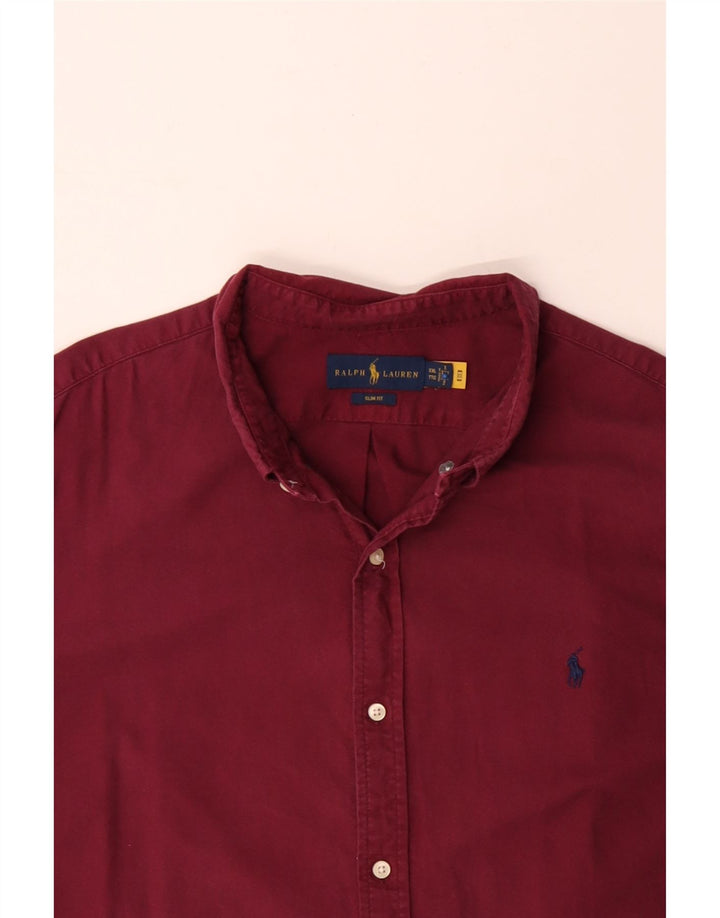 Cămașă Slim Fit RALPH LAUREN pentru bărbați, bumbac maro 2XL