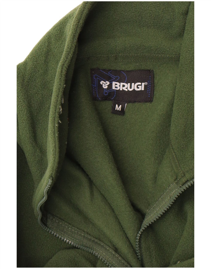 BRUGI Mens Fleece Jacket UK 38 Medium Green