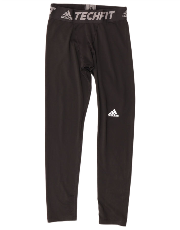 Adidas Boys Climalite Graphic Leggings 13-14 Ani Negru Poliester