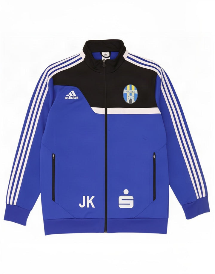 Jachetă de top pentru trening pentru bărbați Adidas, XL, albastru, poliester color bloc