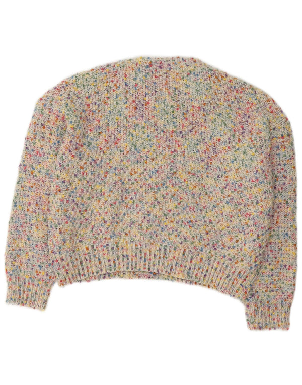 Dazy Pulover Crop Crew Deck pentru femei UK 14 Medium Multicolor