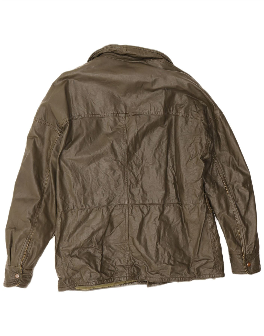 Jachetă din piele vintage pentru bărbați IT 50 din piele mare kaki