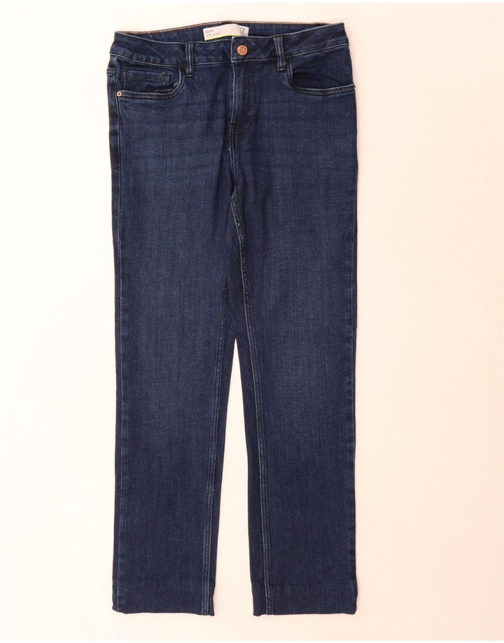 Următorul Blugi slim pentru femei cu talie medie UK 12 Medium L30 L29 Bumbac albastru