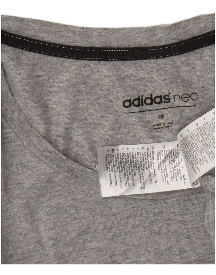 Tricou grafic ADIDAS pentru bărbați Top 2XL bumbac gri