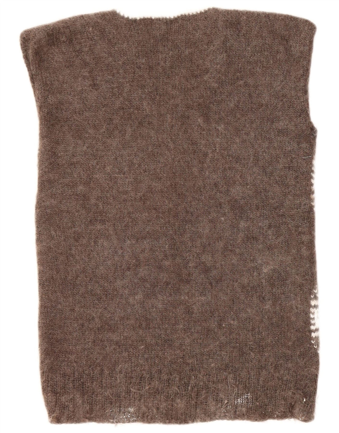 VINTAGE Vestă pentru bărbați Tank Top Medium Brown Fair Isle