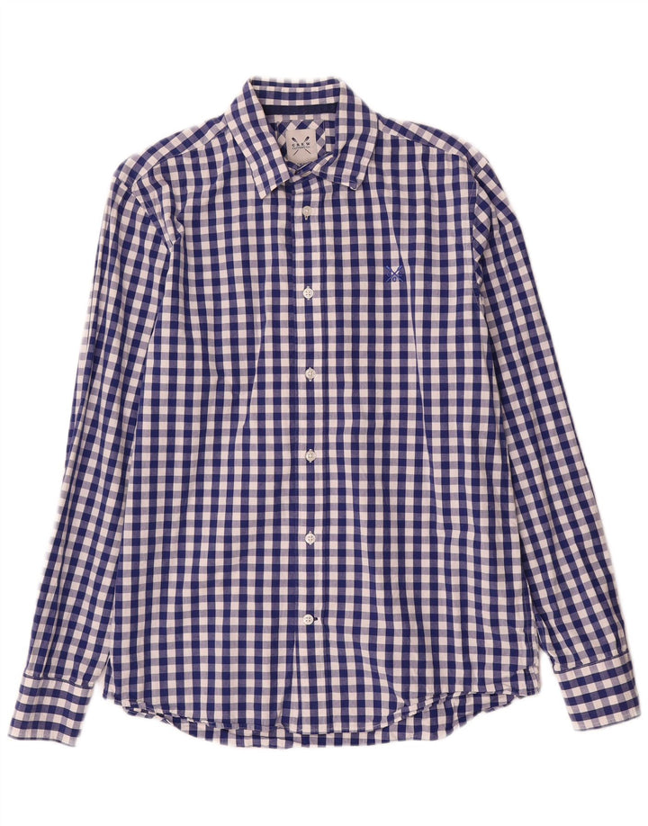 Îmbrăcăminte pentru echipaj Cămașă pentru bărbați Mic albastru Gingham Bumbac
