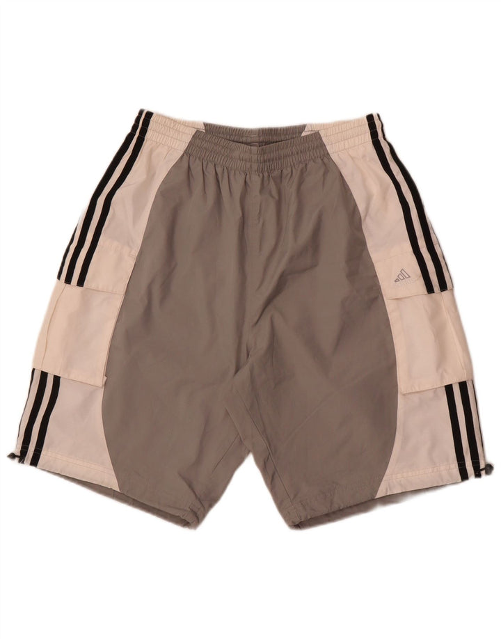 Pantaloni scurți sport pentru bărbați Adidas, gri, poliester color bloc