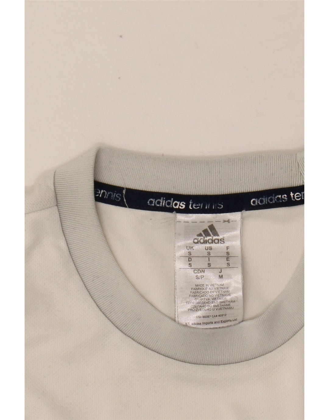 Tricou tenis pentru bărbați ADIDAS Top mic, alb, poliester color bloc