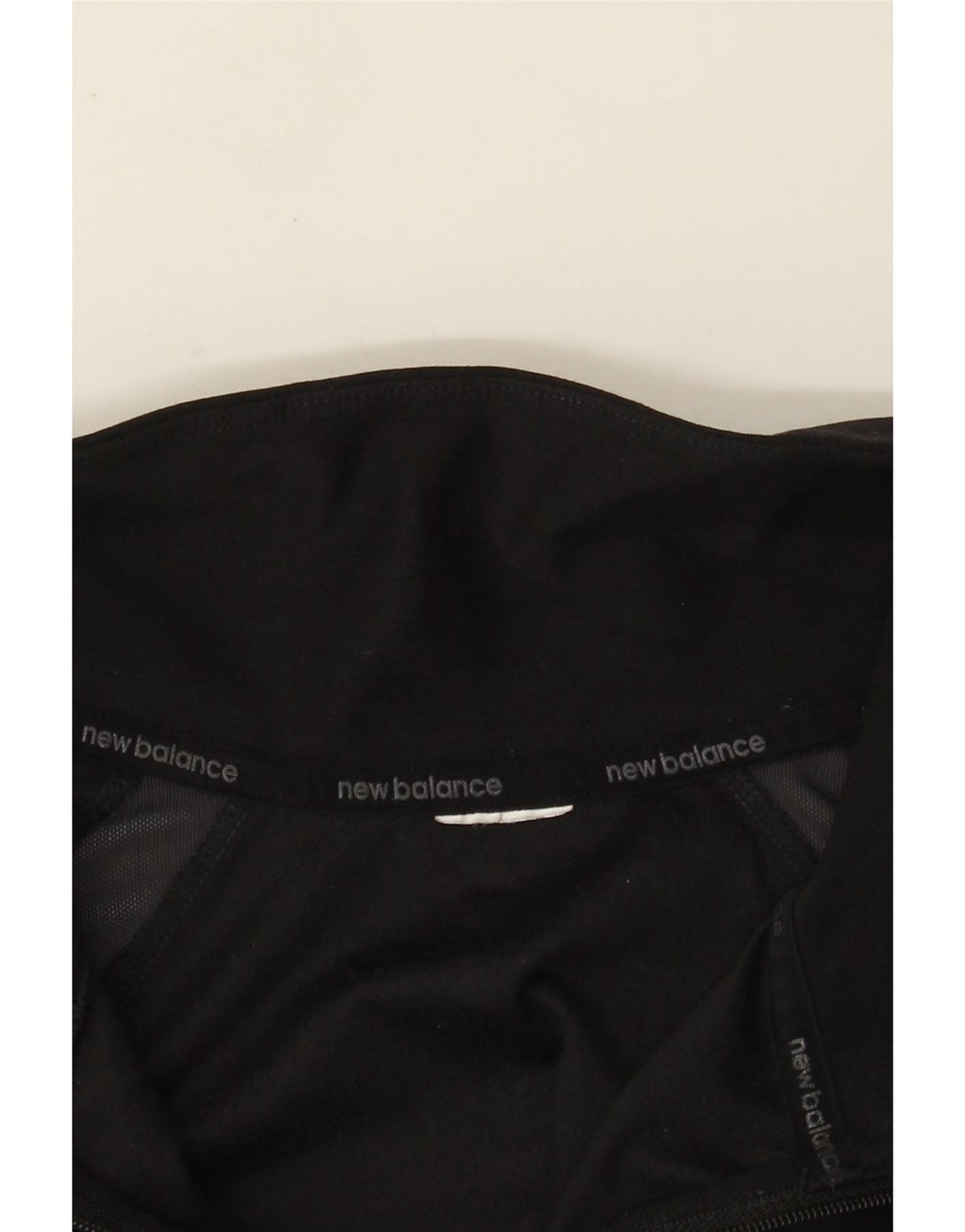 Top de trening New Balance pentru femei, cu fermoar și gât, cu pulover UK 14 Medium Negru