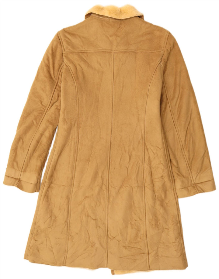 BENETTON Pardesiu Sherpa pentru femei UK 10 Mic Bej Modacril